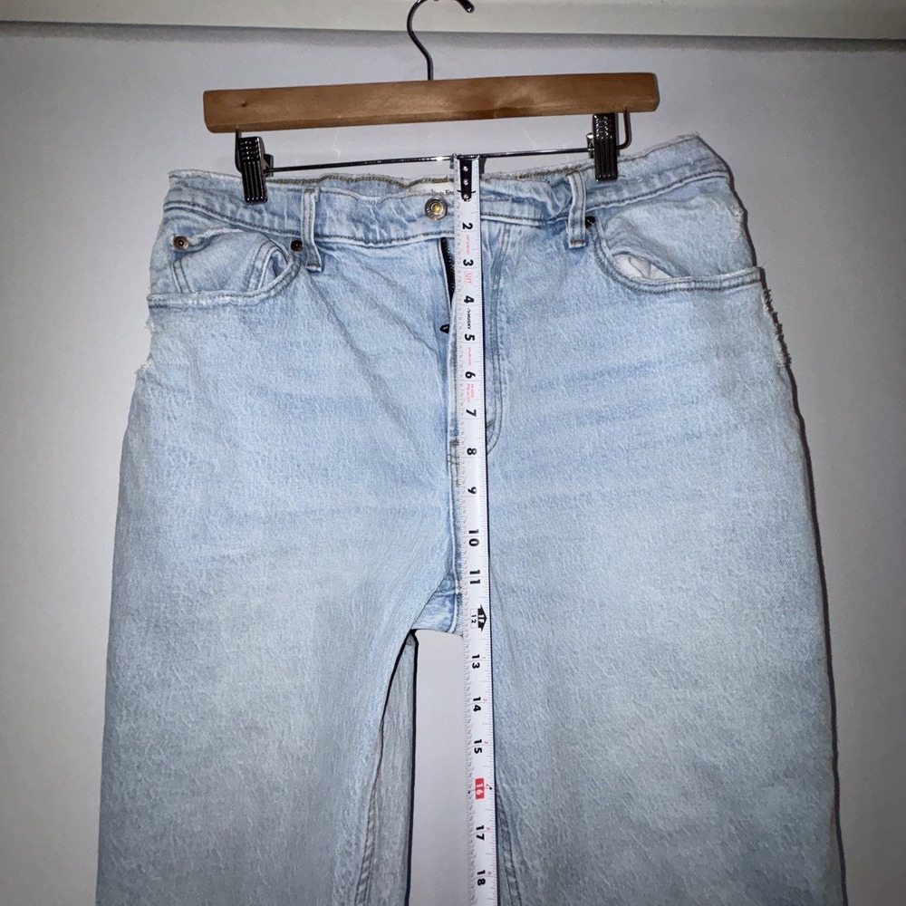 Abercrombie & Fitch 90s Straight Ultra High Rise Cotton Jeans Size 14 Short - Picture 4 of 9